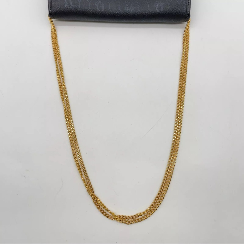 ❌❌SOLD❌❌AUTH Christian Dior CD Chain Honeycomb Leatger Handbag Clutch - Picture 5 of 7